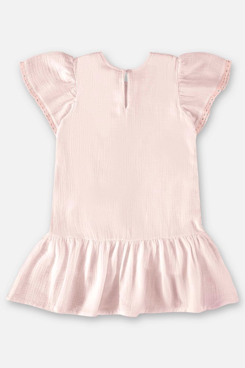 Vestido-Infantil-de-Manga-Curta-em-Laise--Rosa--Up-Baby