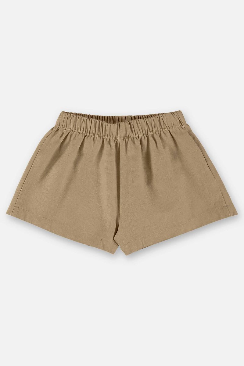 Conjunto-Infantil-para-Menina-com-Bata-e-Shorts--Bege--Up-Baby