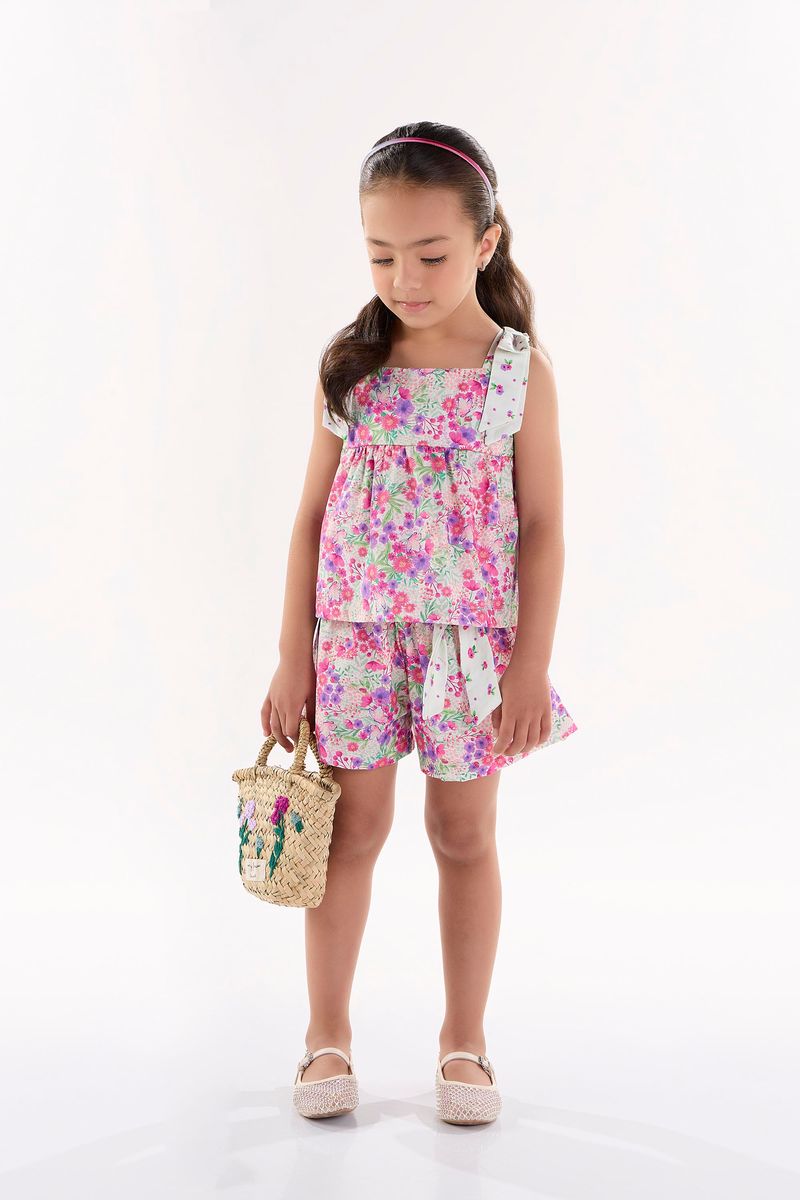 Conjunto-Infantil-para-Menina-com-Bata-e-Shorts--Rosa--Up-Baby