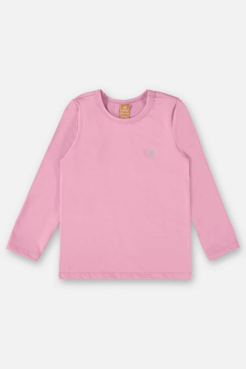 Camiseta Unissex Infantil em Malha com FPS+50 (Rosa Claro) Up Baby