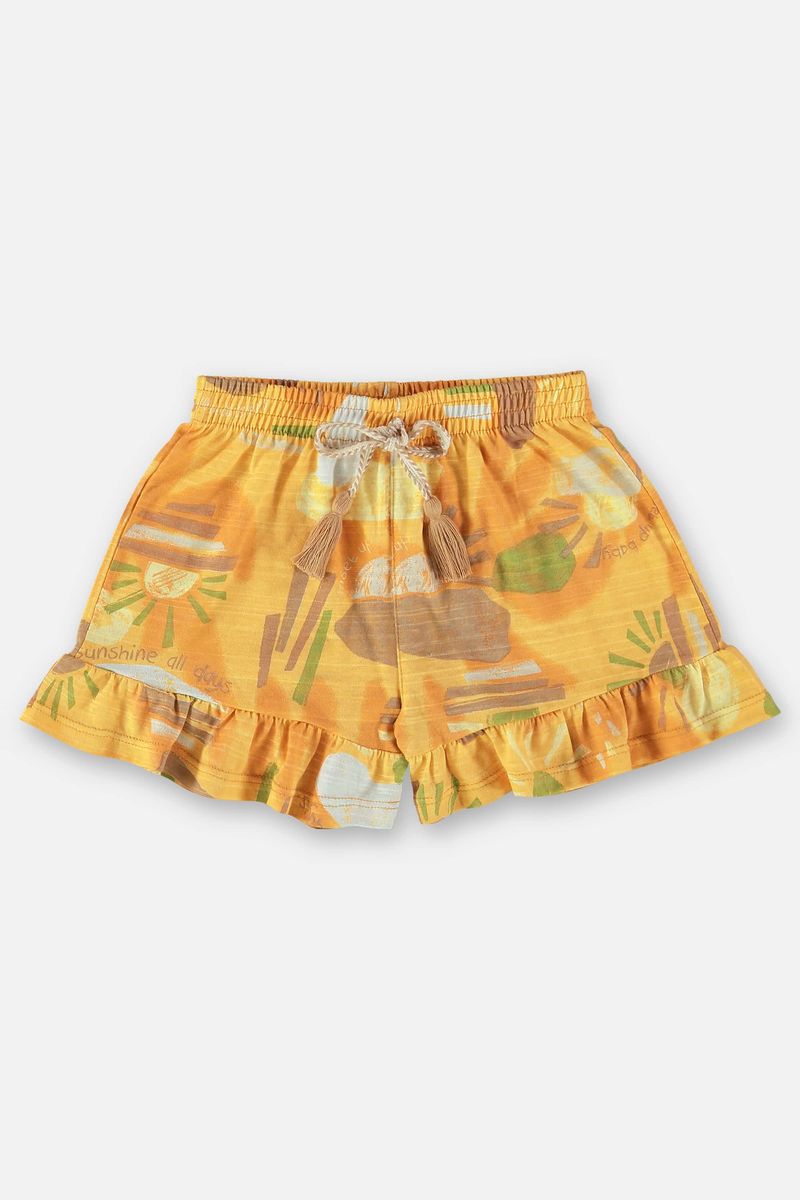 Conjunto-Infantil-para-Menina-com-Bata-e-Shorts--Amarelo--Up-Baby