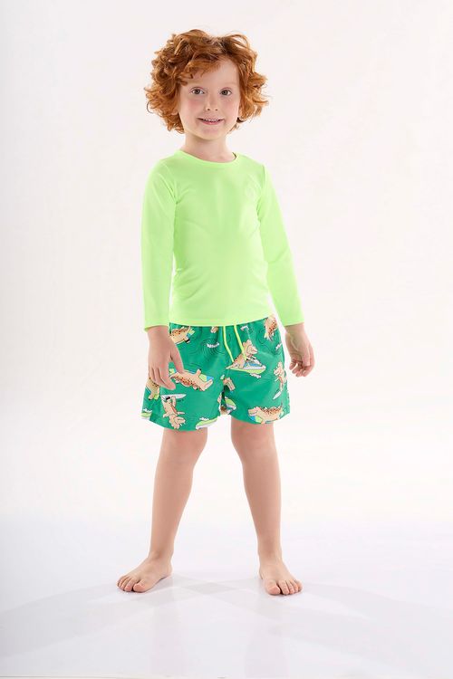 Short Infantil para Menino em Microfibra (Verde) Up Baby