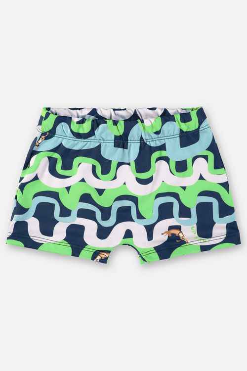 Sunga Boxer Infantil Forrada com FPS+50 (Azul Marinho) Up Baby