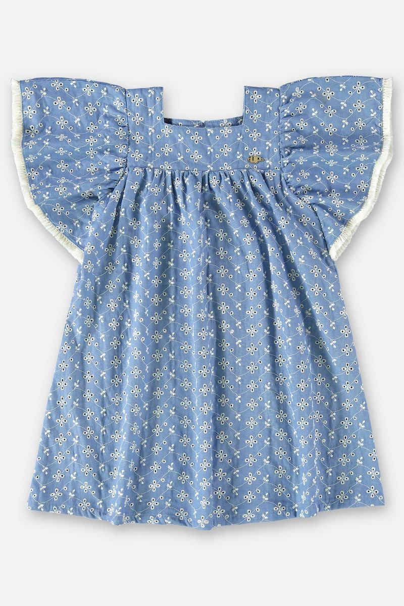 Vestido-Infantil-em-Laise-Forrado--Azul--Up-Baby