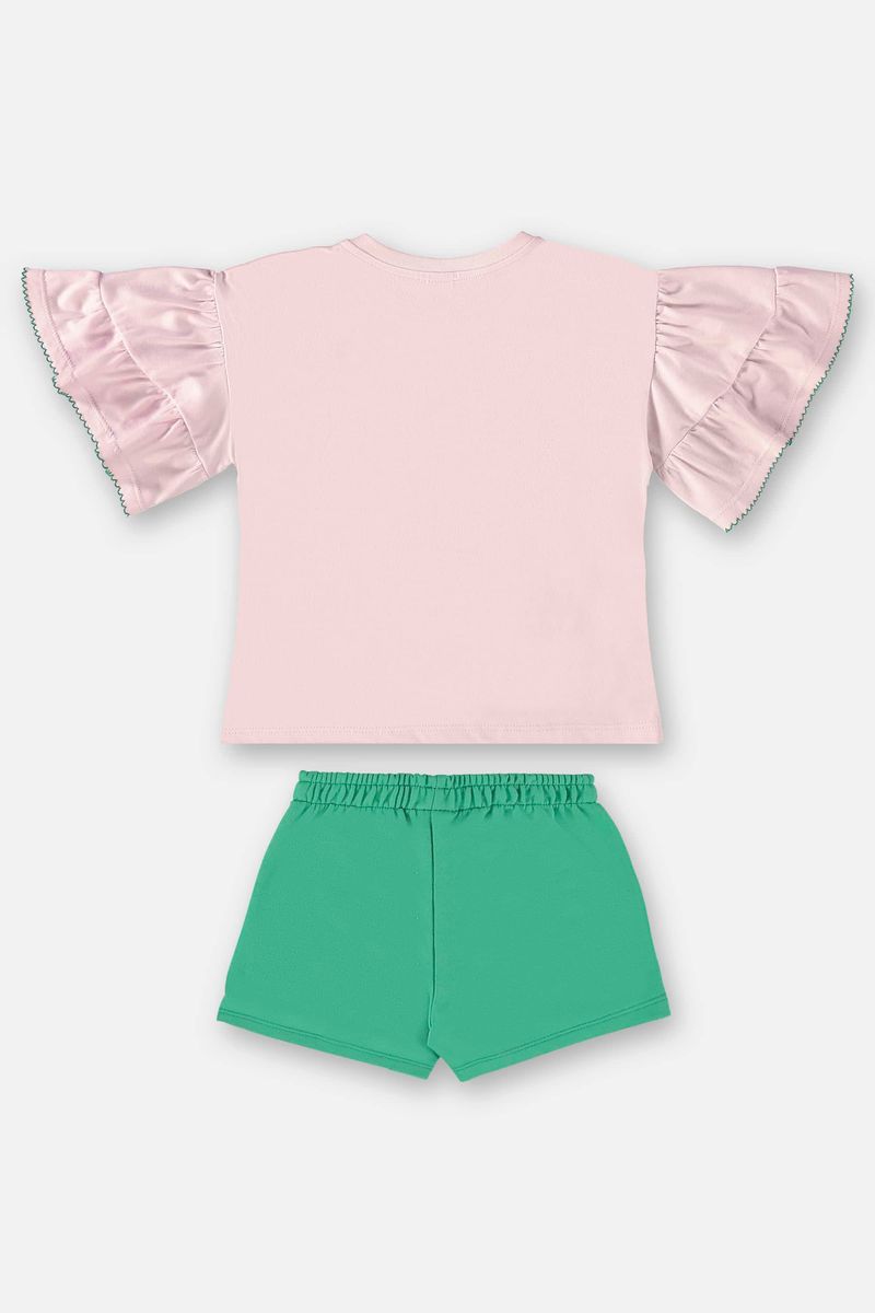 Conjunto-Infantil-para-Menina-com-Blusa-e-Shorts--Rosa-Claro--Up-Baby