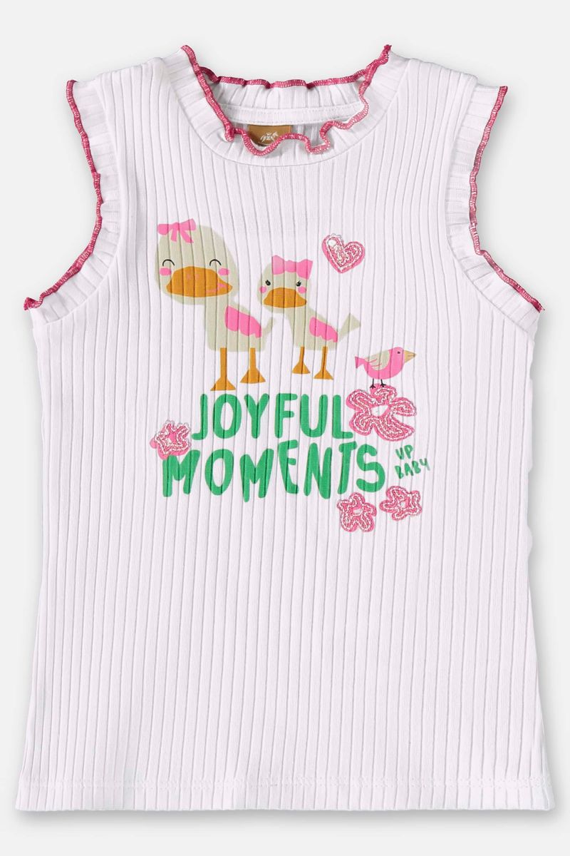 Conjunto-Infantil-para-Menina-com-Blusa-e-Saia--Branco--Up-Baby