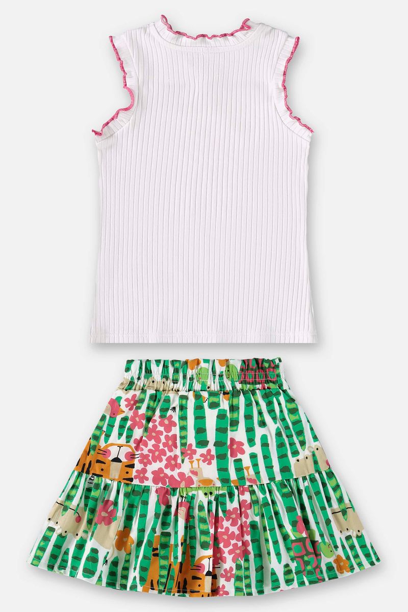 Conjunto-Infantil-para-Menina-com-Blusa-e-Saia--Branco--Up-Baby