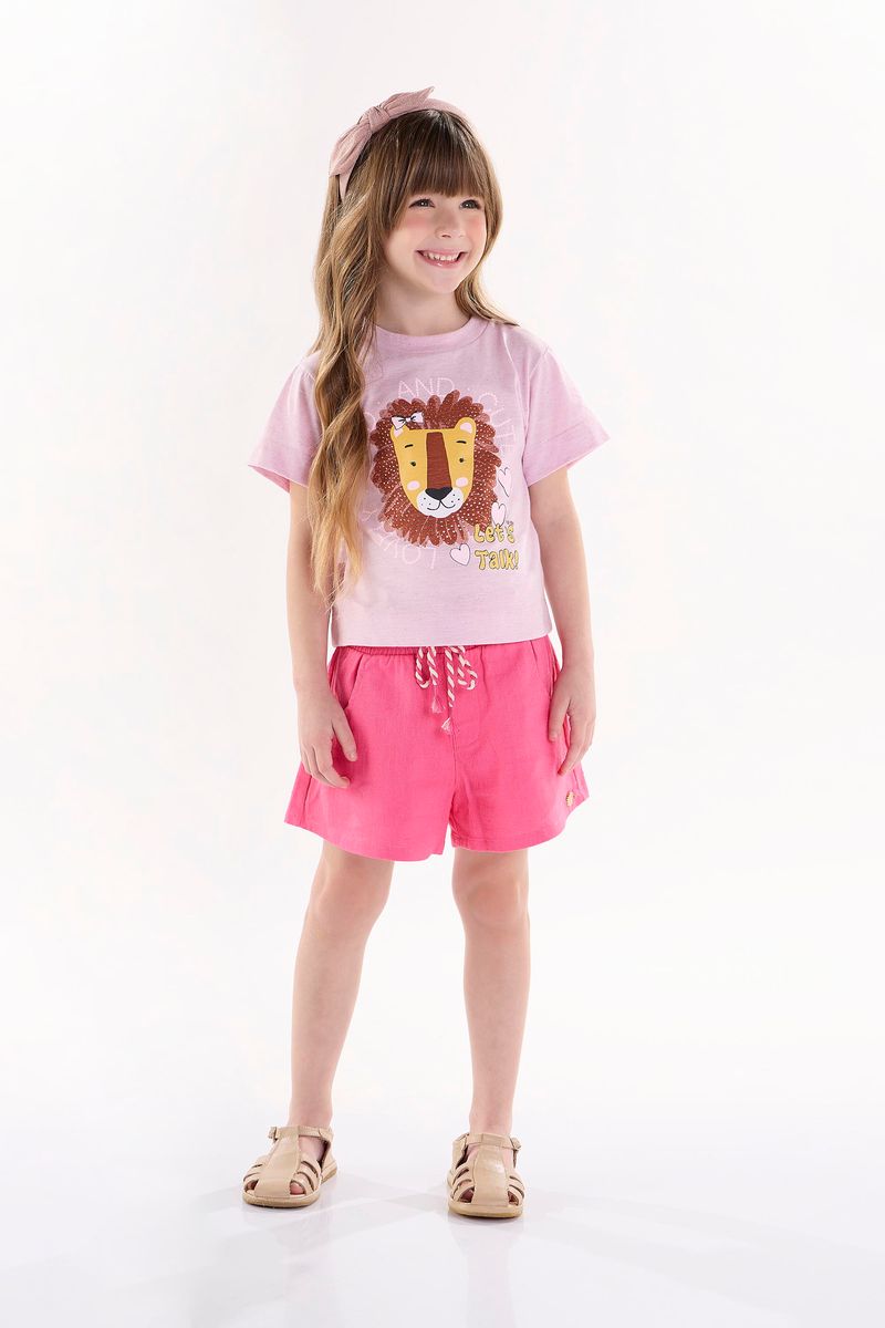 Blusa-Infantil-de-Manga-Curta-para-Menina--Roxo--Up-Baby