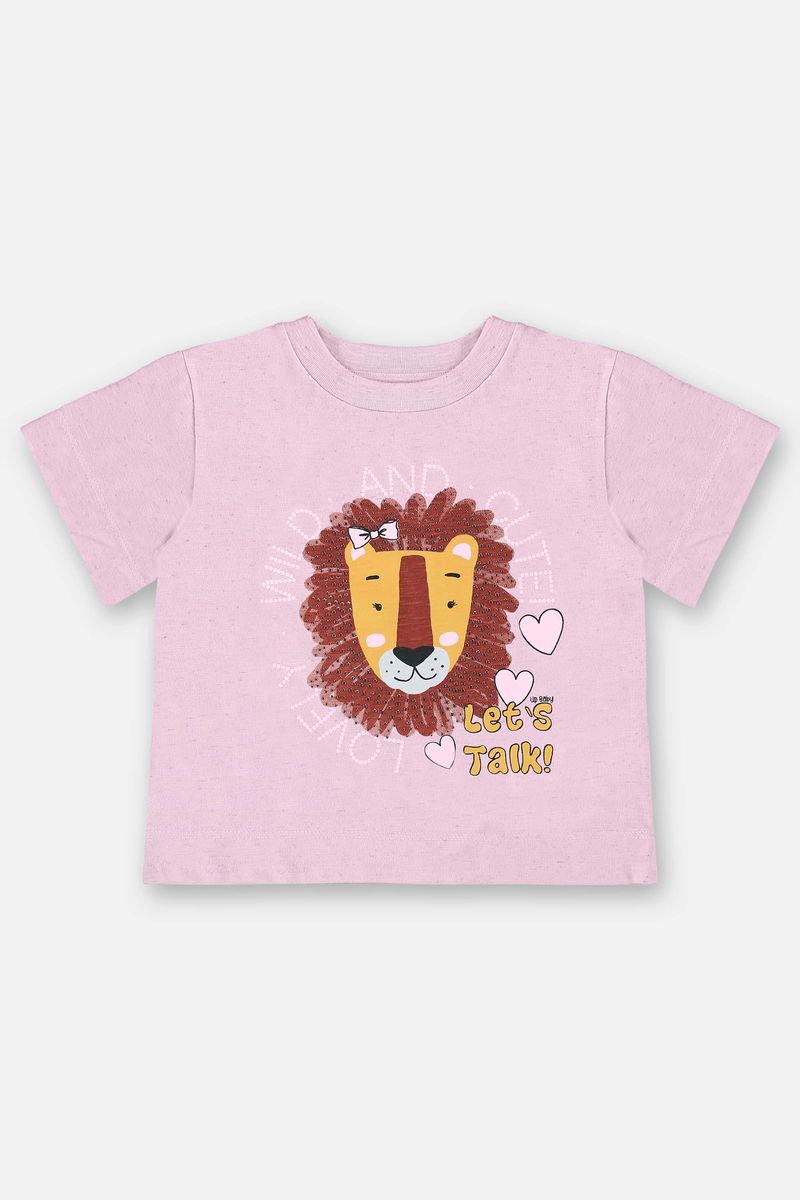 Blusa-Infantil-de-Manga-Curta-para-Menina--Roxo--Up-Baby