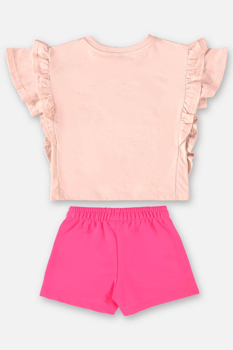 Conjunto-Infantil-para-Menina-com-Blusa-e-Shorts--Rosa-Claro--Up-Baby