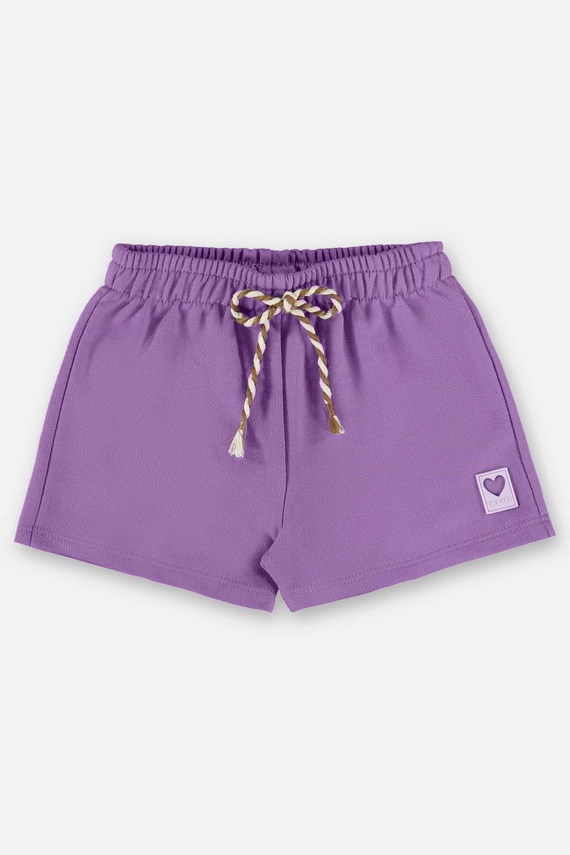 Conjunto-Infantil-para-Menina-com-Blusa-e-Shorts--Roxo--Up-Baby