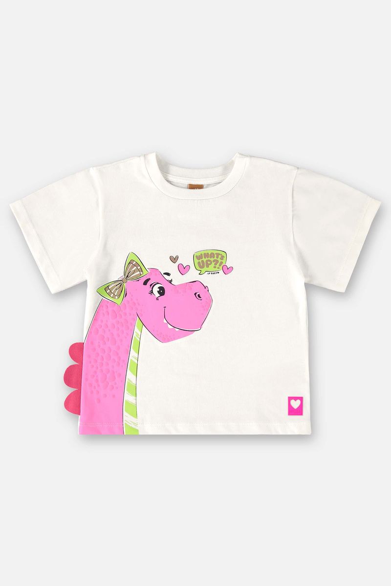 Blusa-Infantil-para-Menina-com-Manga-Curta--Off-White--Up-Baby