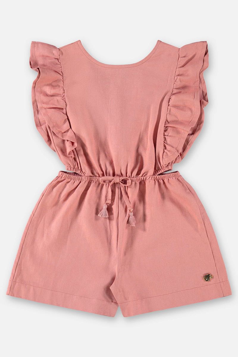 Macaquinho-Infantil-para-Menina-em-Linho--Rosa--Up-Baby