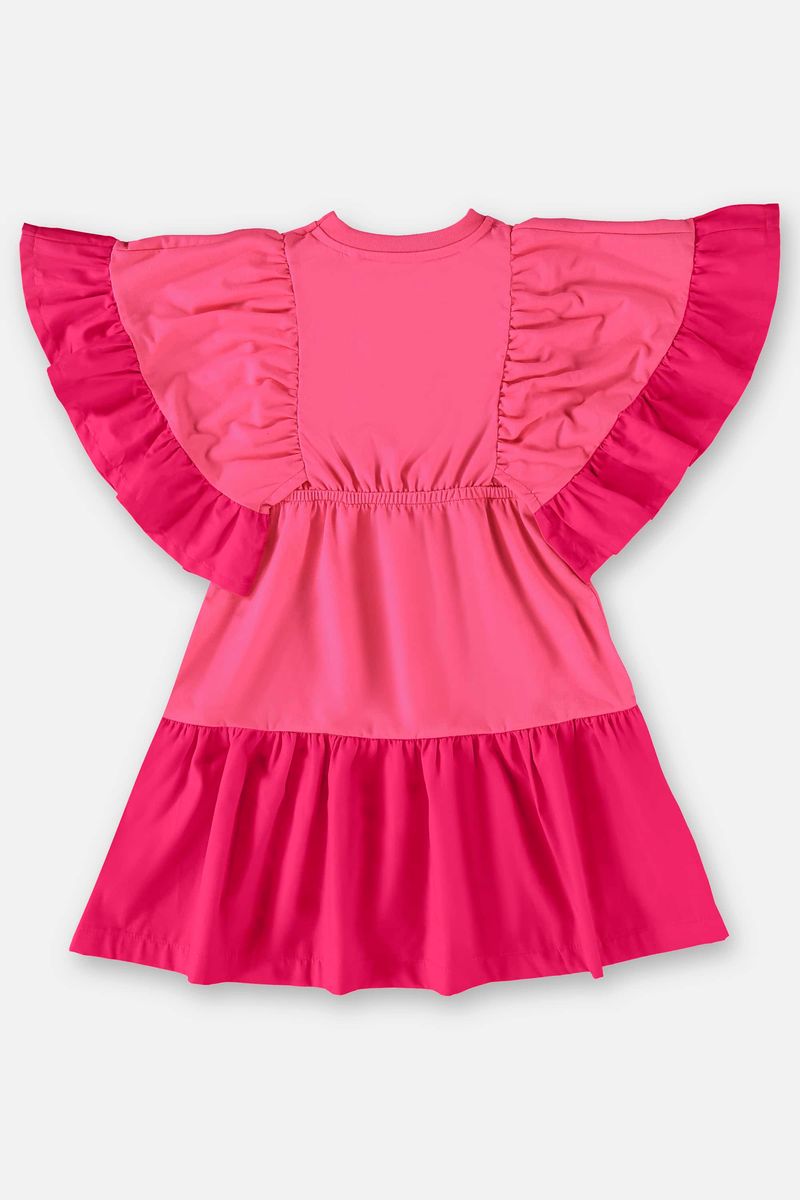 Vestido-Infantil-em-Tricoline-e-Meia-Malha--Rosa-Pink--Up-Baby