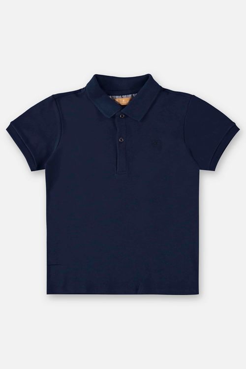 Camisa Polo Básica Infantil para Meninos (Azul Marinho) Up Baby