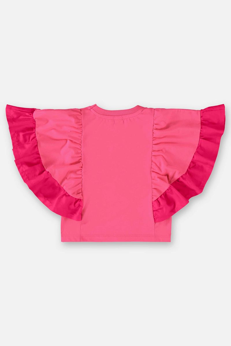 Bata-Infantil-para-Menina-em-Tricoline-e-Meia-Malha--Rosa-Pink--Up-Baby