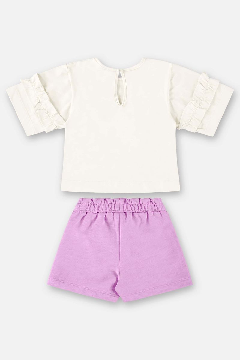 Conjunto-Infantil-para-Menina-com-Blusa-e-Shorts--Off-White--Up-Baby