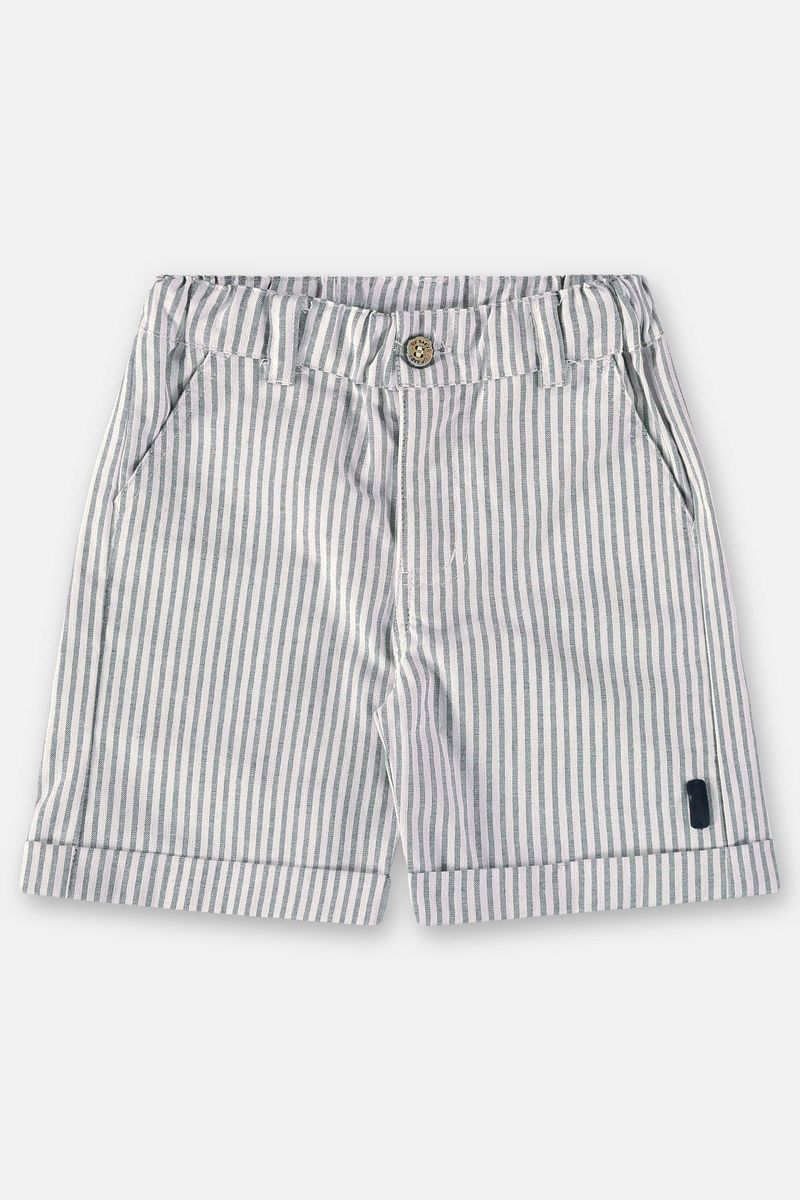 Bermuda-Infantil-em-Tecido-Listrado--Azul-Marinho--Up-Baby