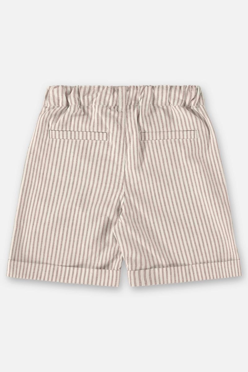 Bermuda-Infantil-em-Tecido-Listrado--Bege--Up-Baby