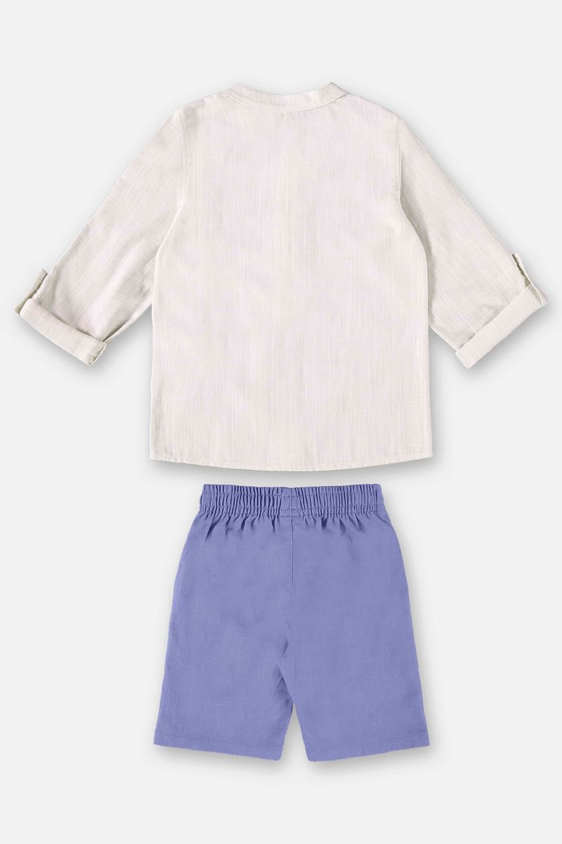 Conjunto-Infantil-para-Menino-com-Bata-e-Bermuda--Cinza--Up-Baby