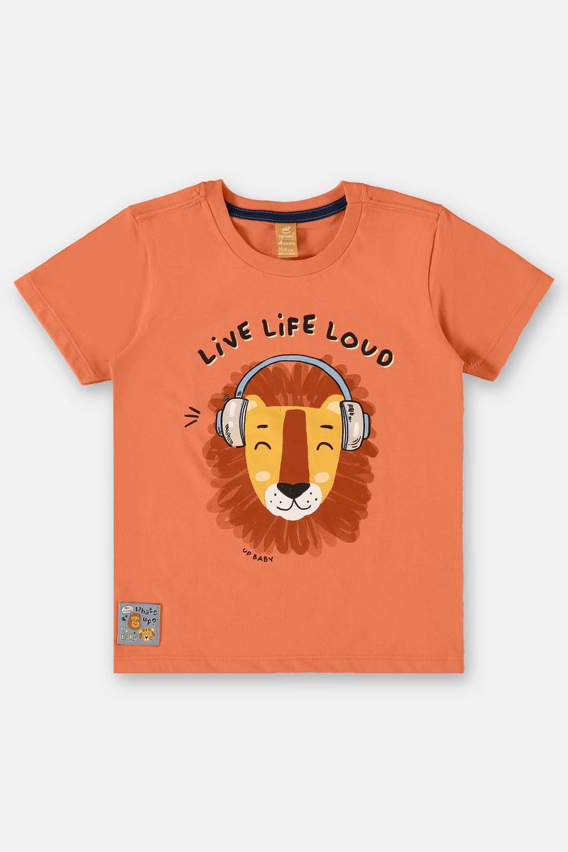 Conjunto-Infantil-para-Menino-com-Camiseta-e-Bermuda--Laranja--Up-Baby