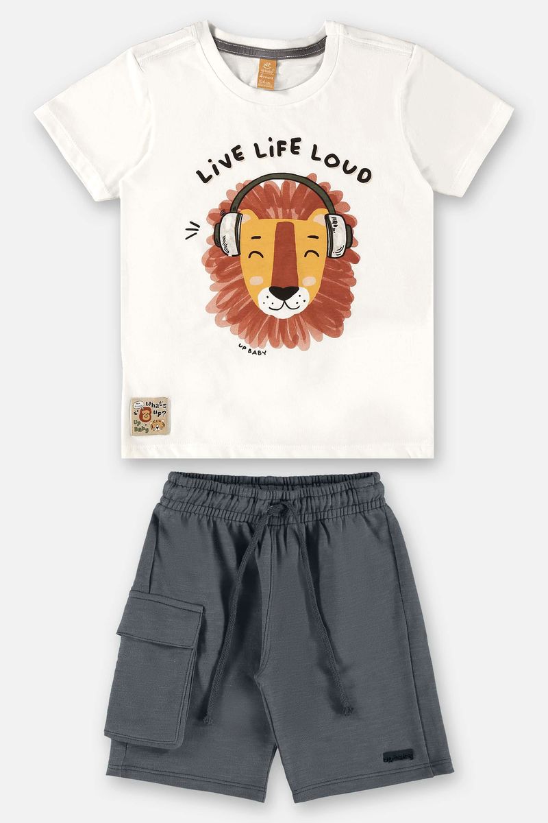 Conjunto-Infantil-para-Menino-com-Camiseta-e-Bermuda--Off-White--Up-Baby