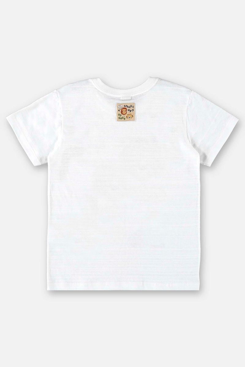 Camiseta-Infantil-para-Menino-em-Meia-Malha--Branco--Up-Baby