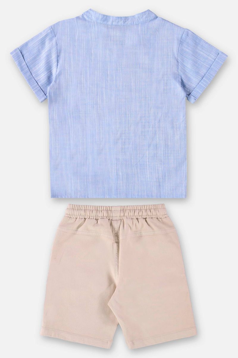 Conjunto-Infantil-para-Meninos-com-Bata-e-Bermuda--Branco--Up-Baby