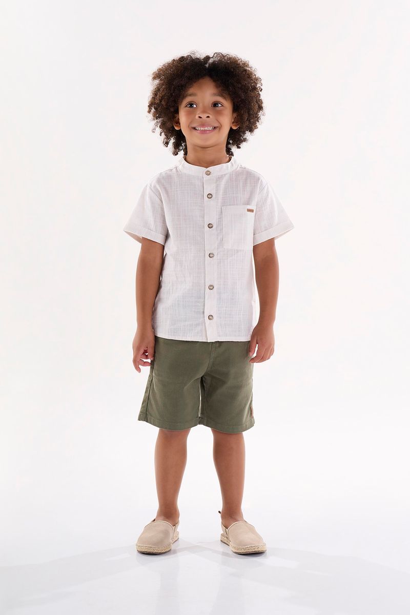 Conjunto-Infantil-para-Meninos-com-Bata-e-Bermuda--Cinza--Up-Baby