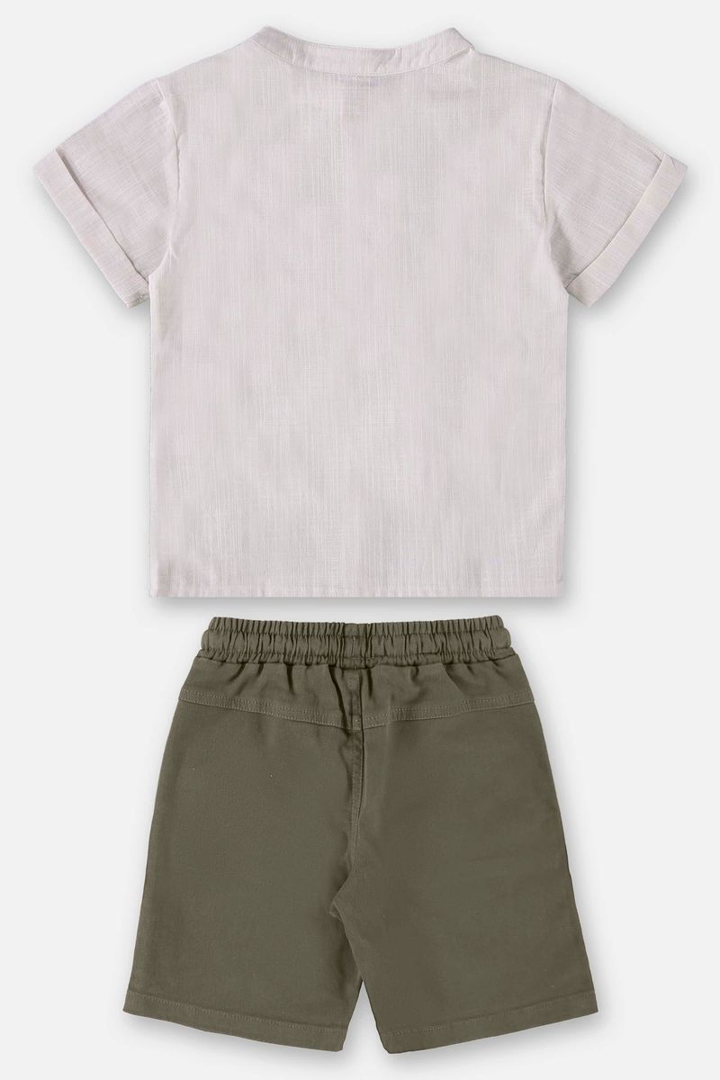 Conjunto-Infantil-para-Meninos-com-Bata-e-Bermuda--Cinza--Up-Baby