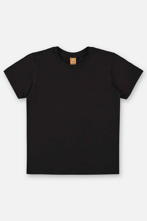 Camiseta Manga Curta Básica para Meninos (Preto) Up Baby