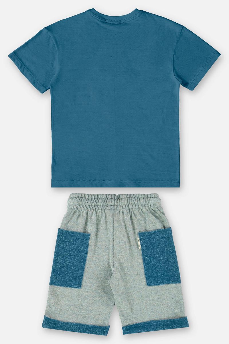 Conjunto-Infantil-para-Meninos-com-Camiseta-e-Bermuda--Azul--Up-Baby