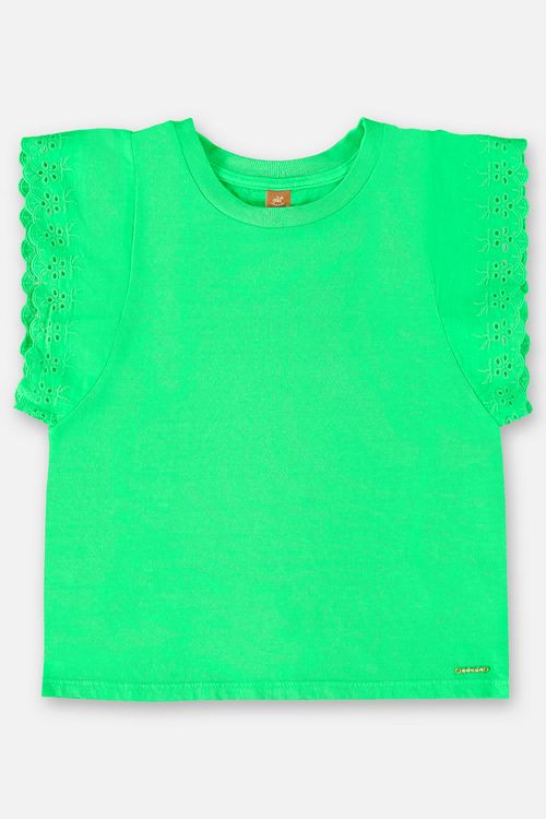 Blusa Manga Curta Básica Infantil (Verde Claro) Up Baby