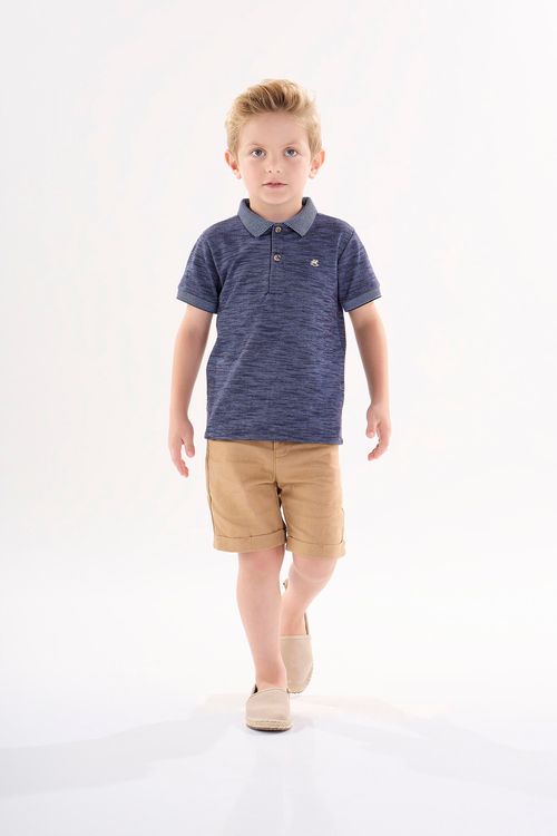 Camisa Polo Infantil para Menino (Azul Marinho) Up Baby