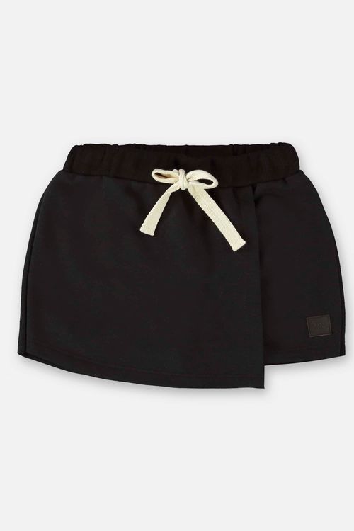 Short-Saia Básico Infantil em Moletom (Preto) Up Baby