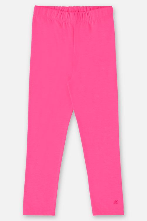 Calça Legging Básica Infantil em Cotton (Rosa Pink Neon) Up Baby