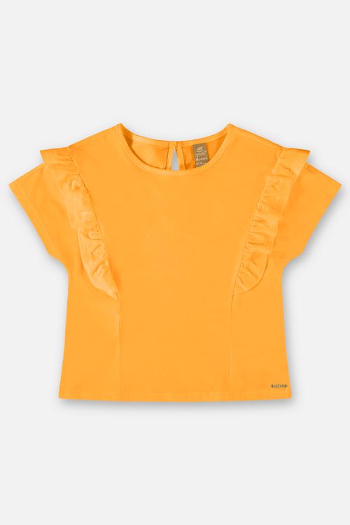 Blusa Infantil Básica em Meia Malha (Laranja) Up Baby