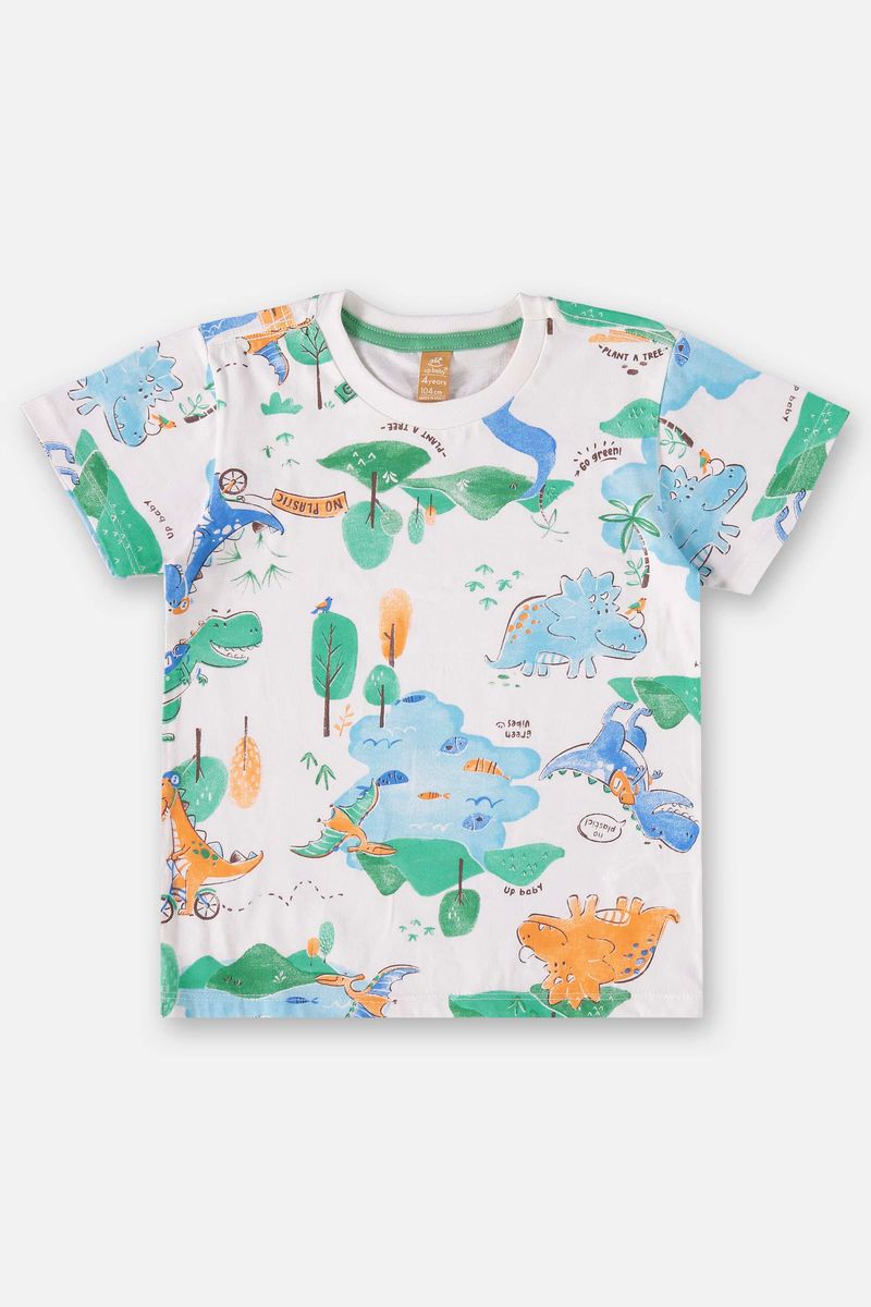 Conjunto-Infantil-para-Menino-com-Camiseta-e-Bermuda--Branco--Up-Baby