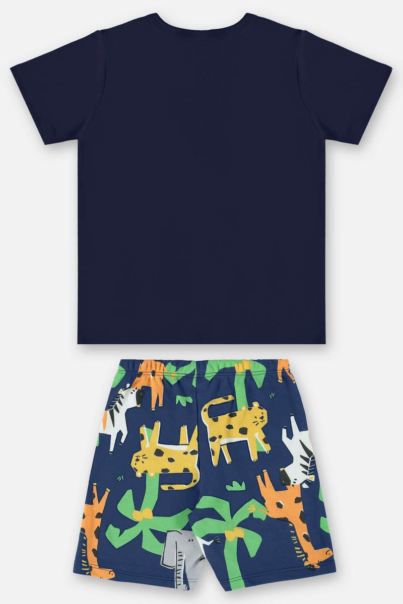 Pijama-com-Camiseta-e-Bermuda-para-Meninos