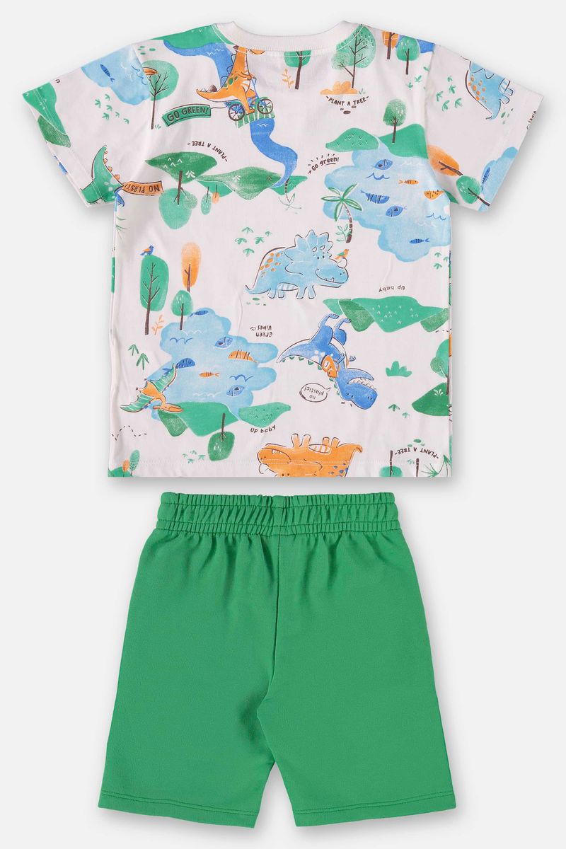 Conjunto-Infantil-para-Menino-com-Camiseta-e-Bermuda--Branco--Up-Baby