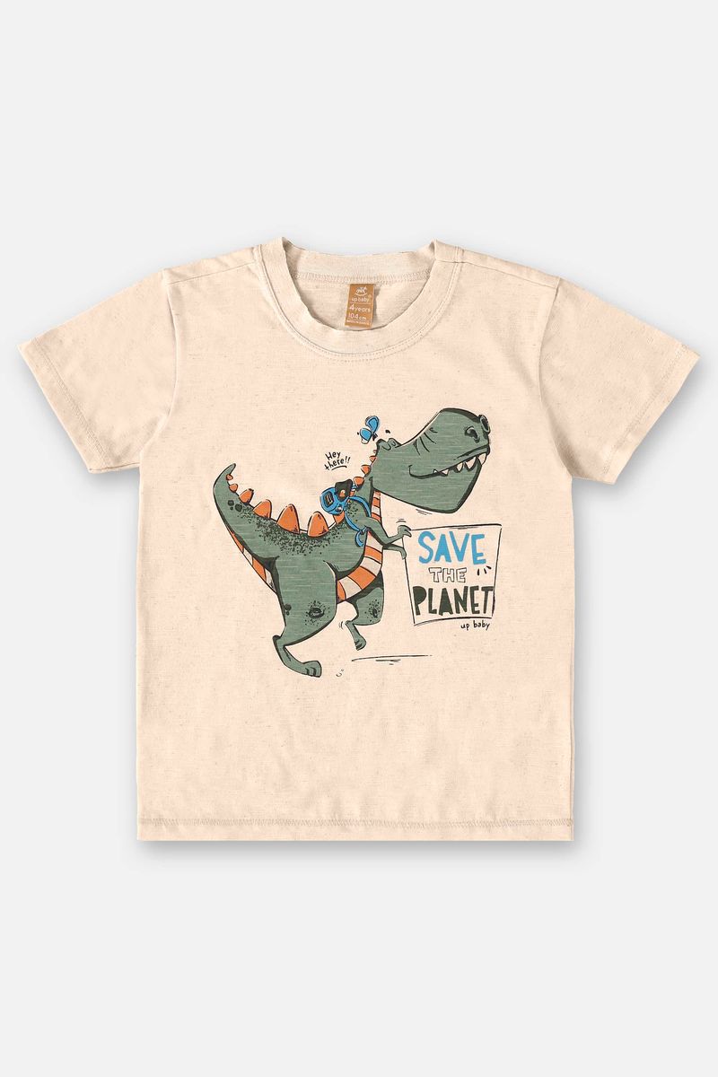 Conjunto-Infantil-para-Menino-Camiseta-e-Bermuda--Bege--Up-Baby
