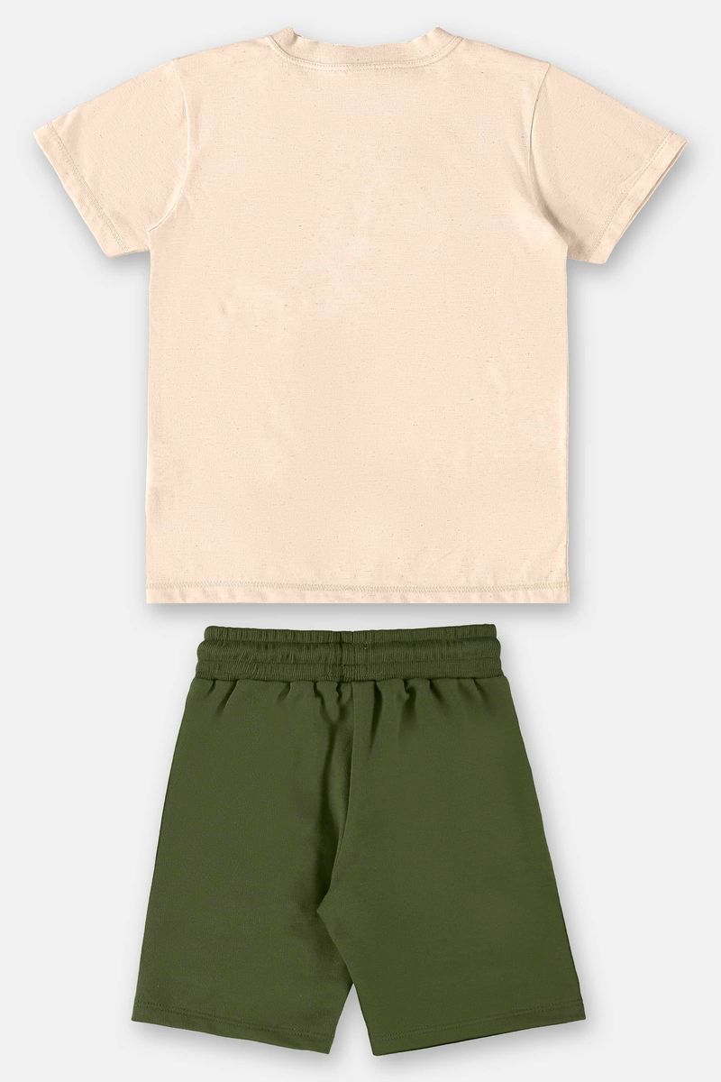 Conjunto-Infantil-para-Menino-Camiseta-e-Bermuda--Bege--Up-Baby