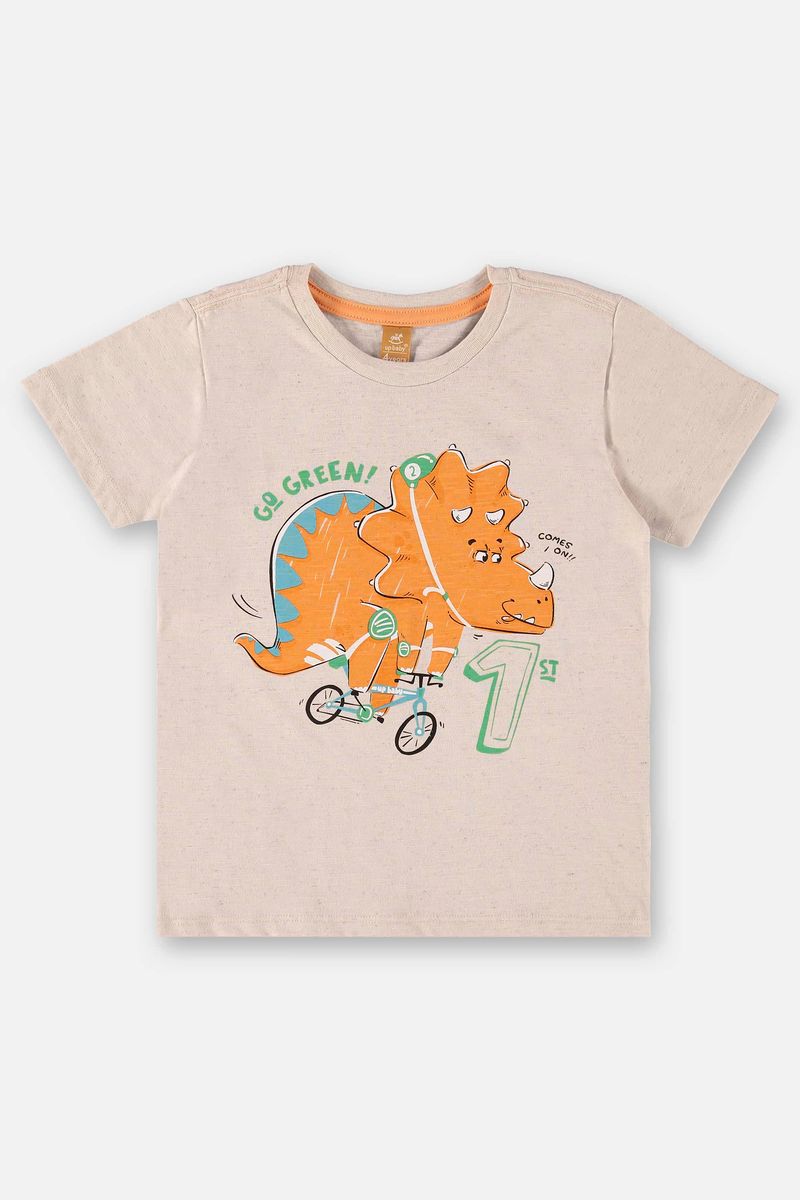 Camiseta-Infantil-para-Menino-em-Meia-Malha-Linho--Bege--Up-Baby