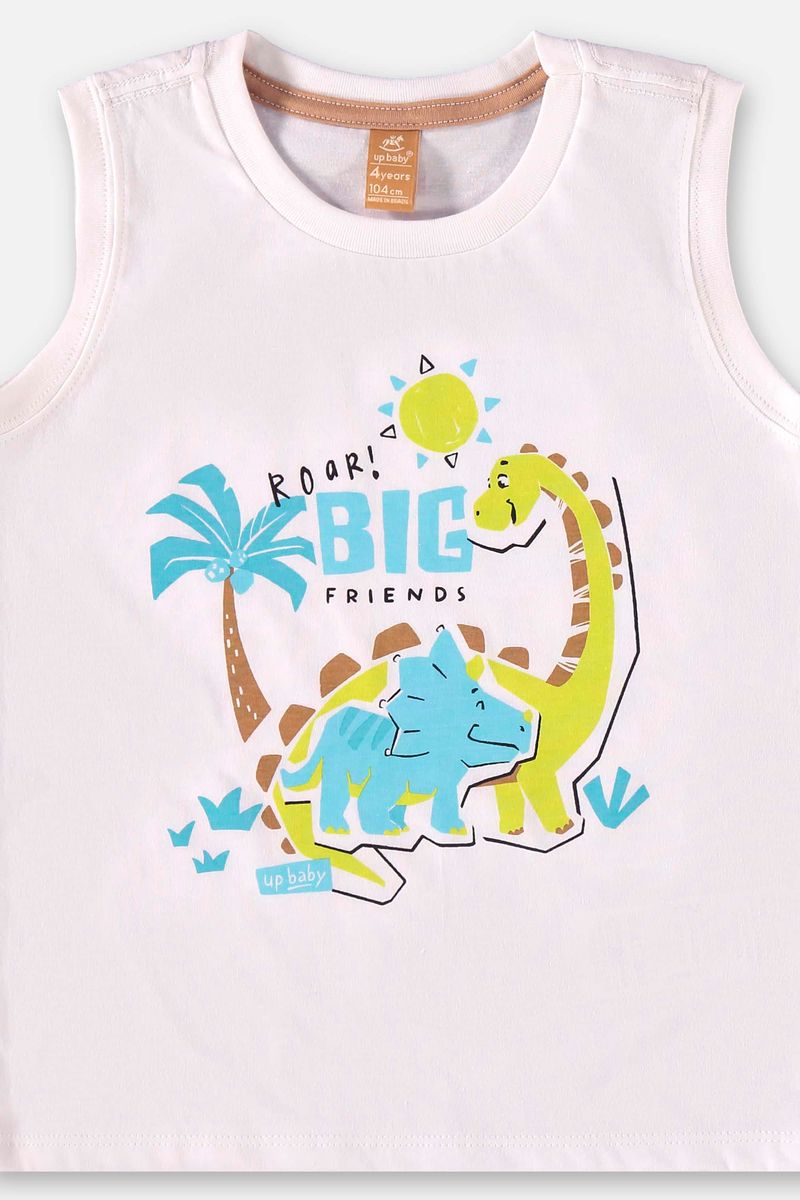 Conjunto-Infantil-para-Menino-com-Regata-e-Bermuda--Branco--Up-Baby
