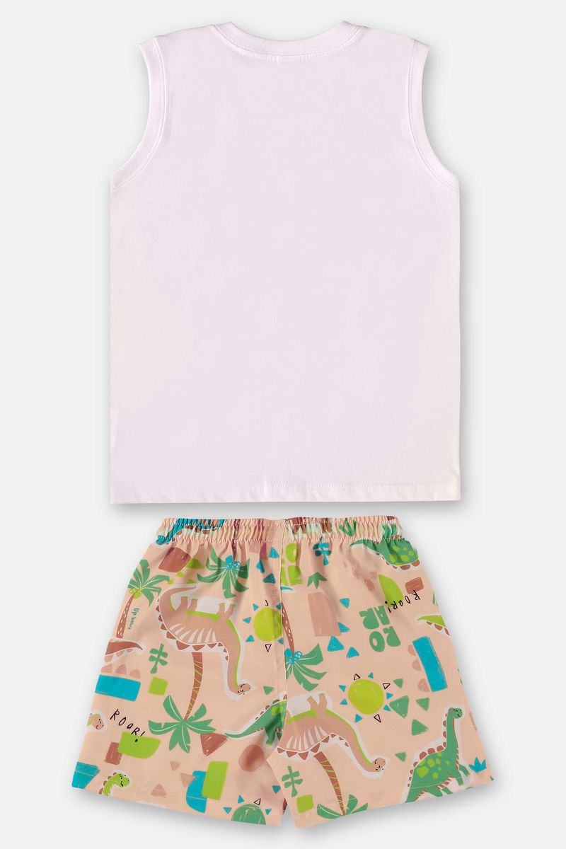 Conjunto-Infantil-para-Menino-com-Regata-e-Bermuda--Branco--Up-Baby