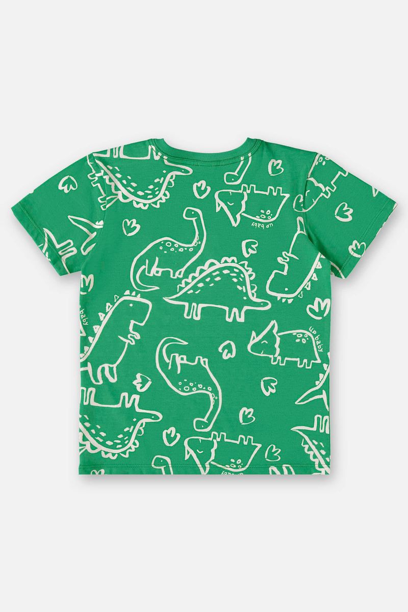 Conjunto-Infantil-para-Meninos-com-Camiseta-e-Bermuda--Verde--Up-Baby
