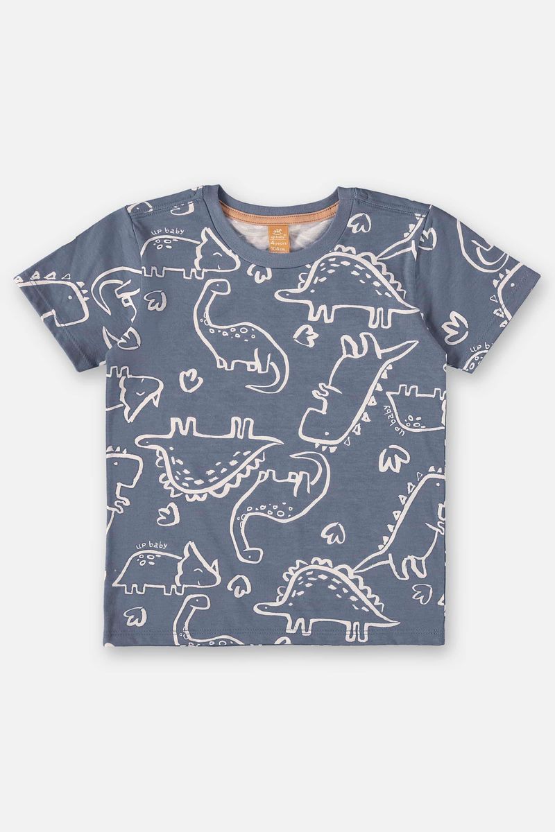 Conjunto-Infantil-para-Meninos-com-Camiseta-e-Bermuda--Cinza--Up-Baby
