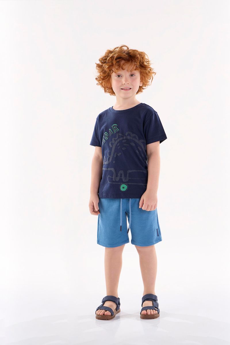 Conjunto-Infantil-para-Menino-com-Camiseta-e-Bermuda--Azul-Marinho--Up-Baby