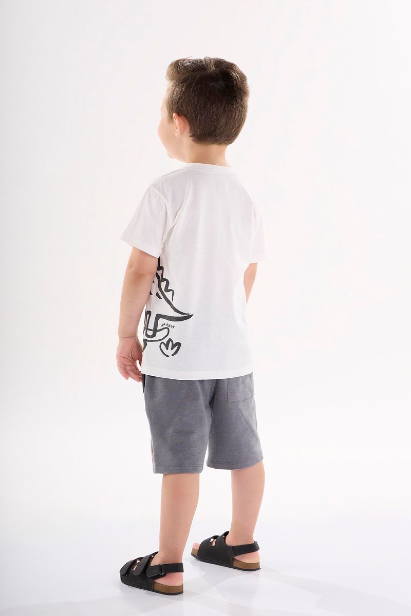 Conjunto-Infantil-para-Menino-com-Camiseta-e-Bermuda--Off-White--Up-Baby