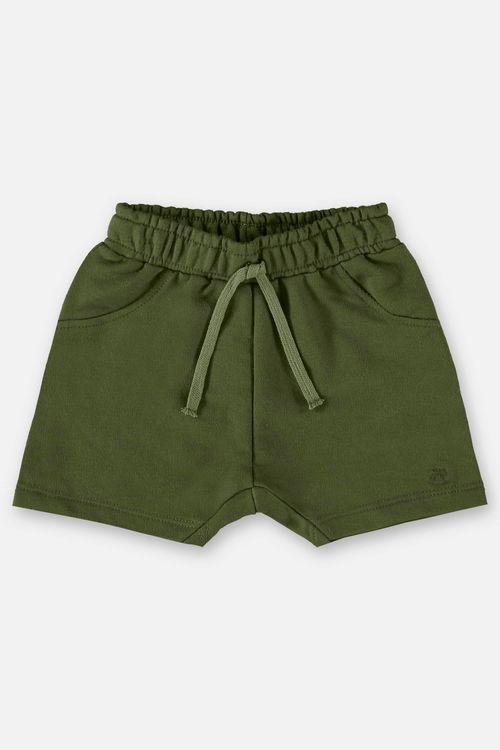 Short Básico para Bebê Menino em Moletom (Verde) Up Baby